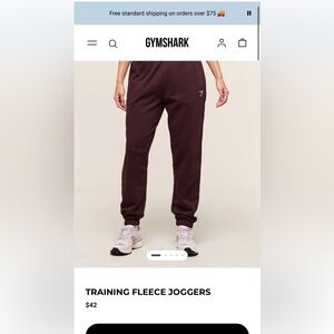 NWT gymshark training fleece jogger